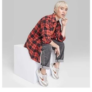 NWT Wild Fable women’s oversized flannel shirt.